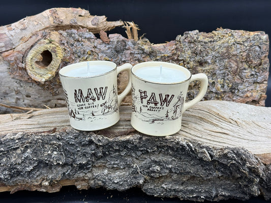 "Maw & Paw" Vintage 50's Mugs
