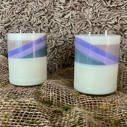 “Cowboy Chic” layered candles